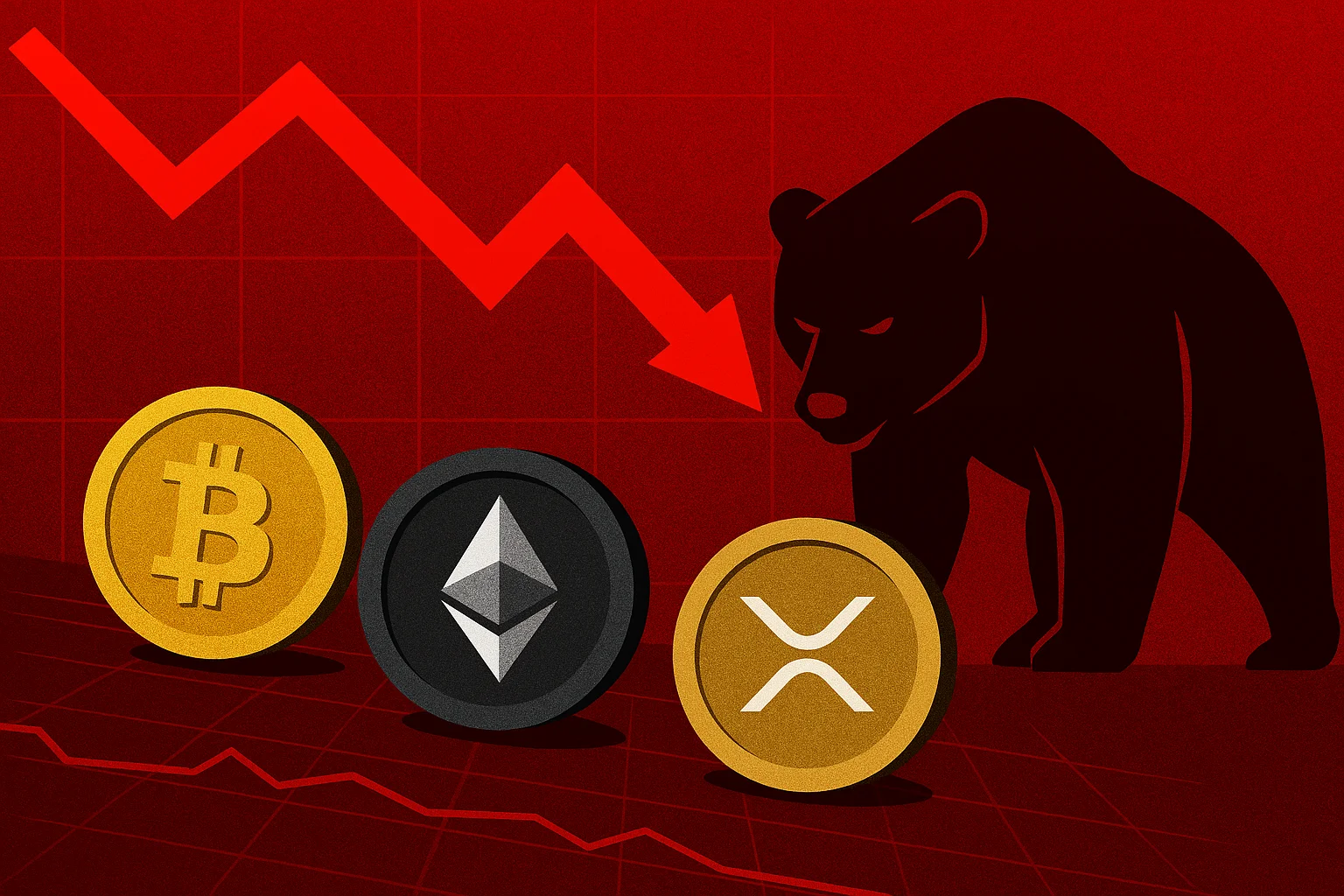 加密市场下降:比特币和以太坊命中多个月低点